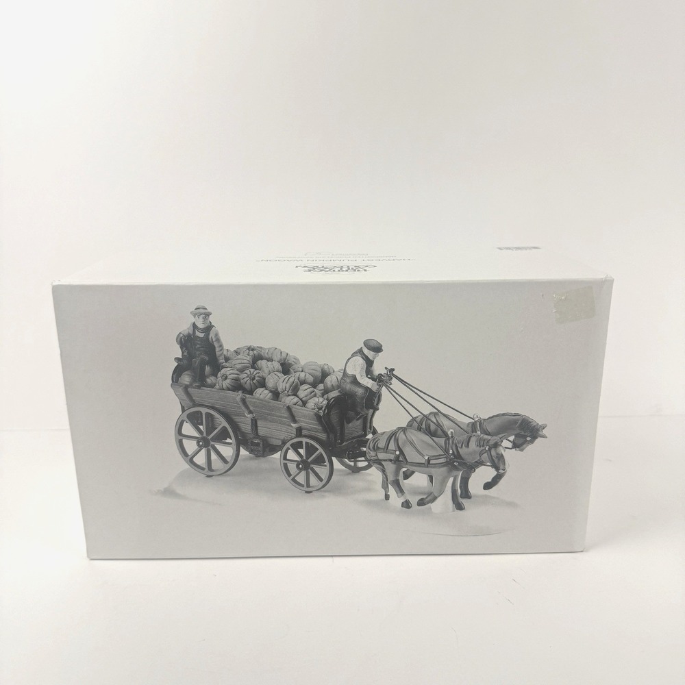Dept 56 Harvest Pumpkin Wagon Heritage Village Fall Halloween Thanksgiving 56591